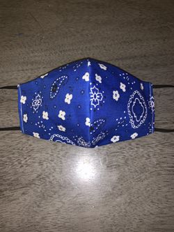 Blue Bandana Face Mask