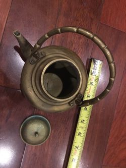Vintage heavy brass teapot