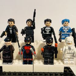Marvel Daredevil & Punisher Minifigures Set | New Custom LEGO Compatible Toys