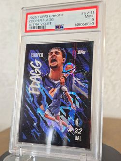 2025 Topps Chrome Cooper Flagg Ultra Violet PSA9, SSP Case Hit!!!  🔥🔥🚀🚀
