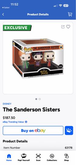 Funko Pop Hocus Pocus Sanderson Sisters 3-Pack #1202