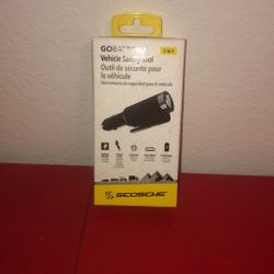 Vehicle Safety Tool 5 In 1 Scosche 5-in-1 Emergency Tool, Seatbelt Cutter-Window Breaker-Flashlight-Car Charger-PowerBank