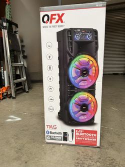QFX 2x12” Double speaker with microphone and LED party Lights