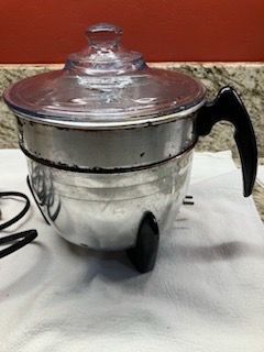 Vintage Dominion Aluminum Electric Popcorn Maker With Glass Lid Corn Popper Model1703