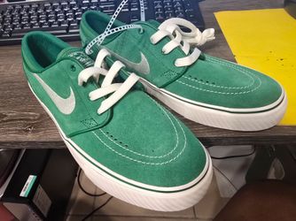 Nike SB Stefan Janoski Green Suede Skate Shoes