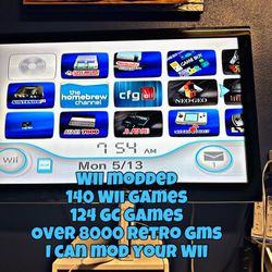 Wii With 260 Of The Best Wii N GameCube Games Over 8000 Retro Games I Can Mod Your Wii