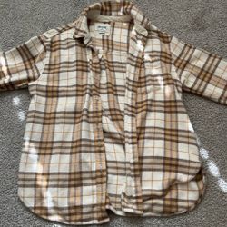 American Eagle Plaid Flannel Button-Up Shirt