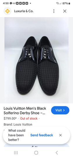 AUTHENTIC LOUIS VUITTON PETIT DAMIER SOLFERINO DERBY SHOES SZ. 10 .5 Us
