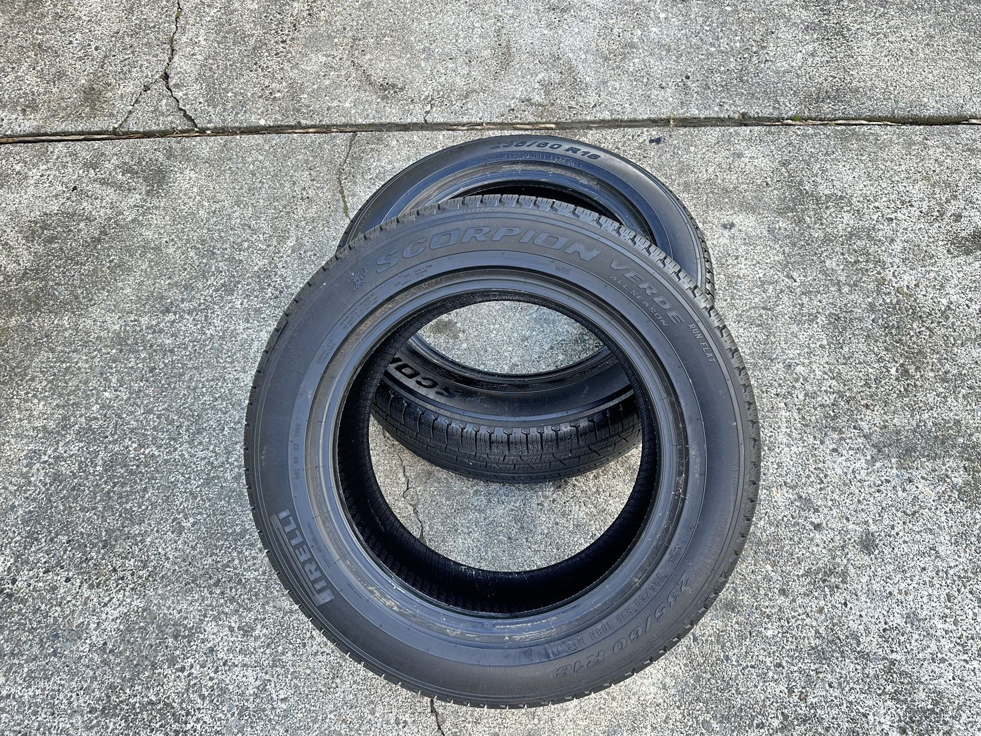 235/60R18 Pirelli Scorpion Verde Run flat tire Pair