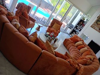 Orange couches