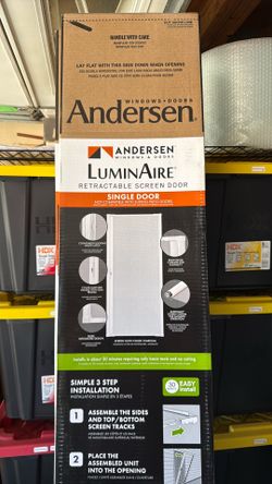 Anderson Retractable Screen door white