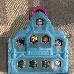 Fisher-Price Little People Toddler Toy Disney Frozen Carry Along Castle Case Playset with Figures for Pretend Play Kids Ages 18+ Months​