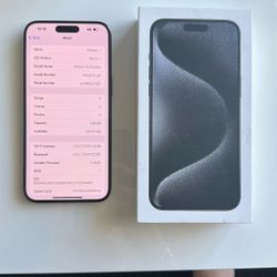 iPhone 15 Pro Max 256GB (Unlock) Like New