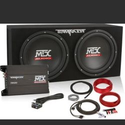 MTX Audio 12" Dual Terminator Car Audio Subwoofer Package+Amplifier+Amp 