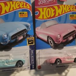 Barbie Hot Wheels Convertibles: 1956 Pink And  Teal!