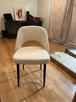 Two beige dining chairs (new)