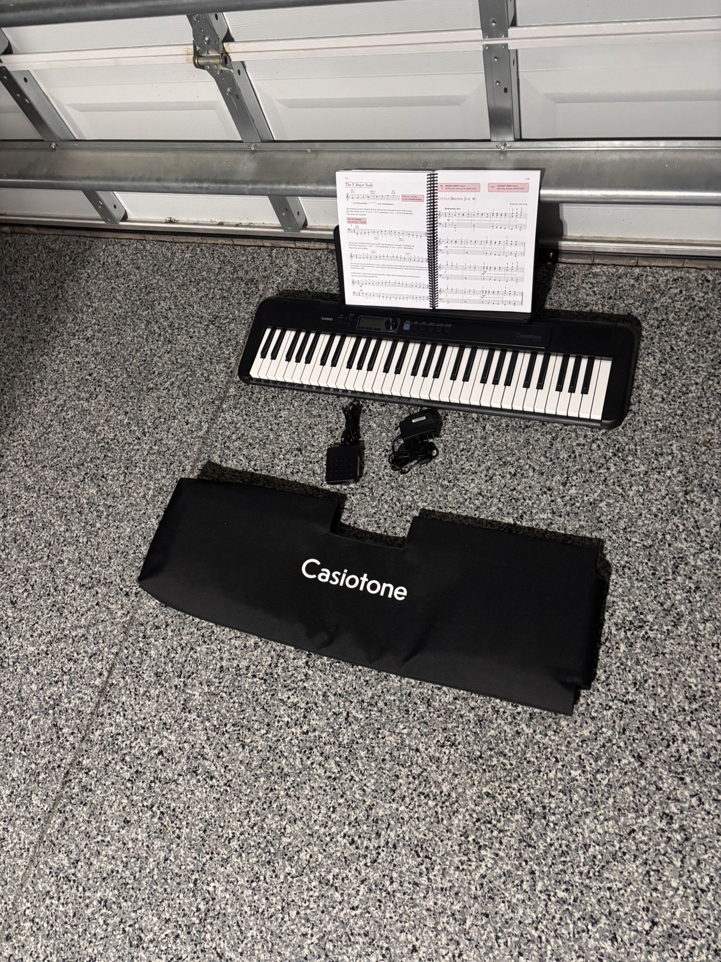 Casio Casiotone CT-S190 Keyboard + Case, Pedal, Adapter, And Book