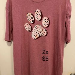 2x Paw Mom Top