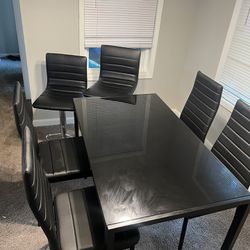 Dining Room Table with Chairs & Stools