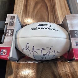 Seahawks Autographed Football From Lofa Tatupu Number 51
