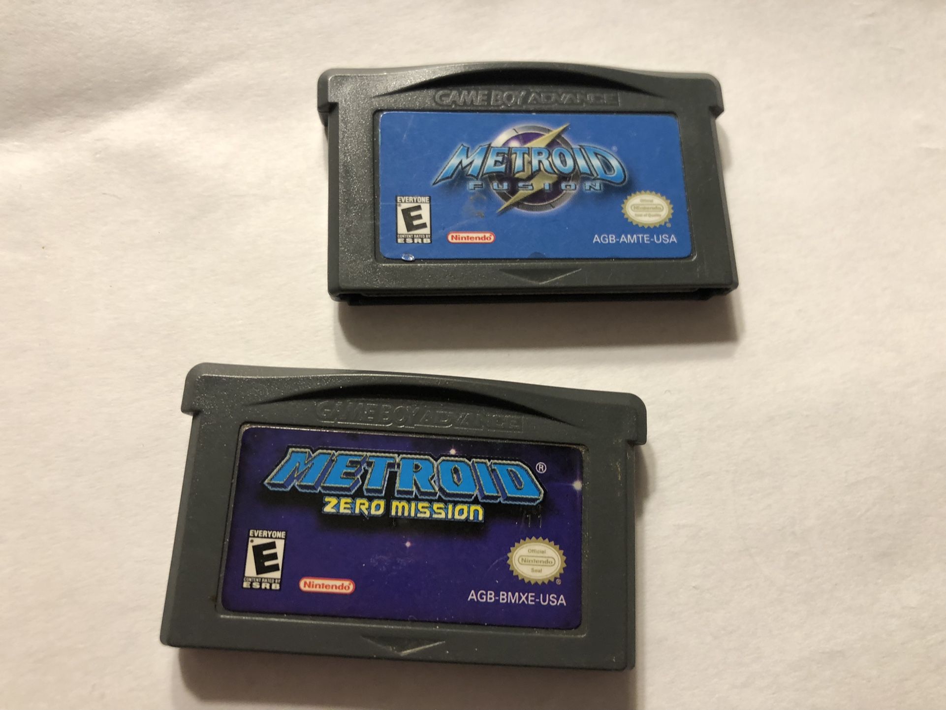 Metroid Zero Mission Metroid Fusion Nintendo Gameboy Advance