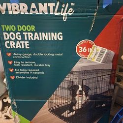 Large (30" Long 23"tall) Two Door Dog Training Crate
