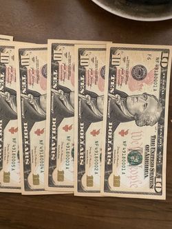 20 10 Dollar Bills
