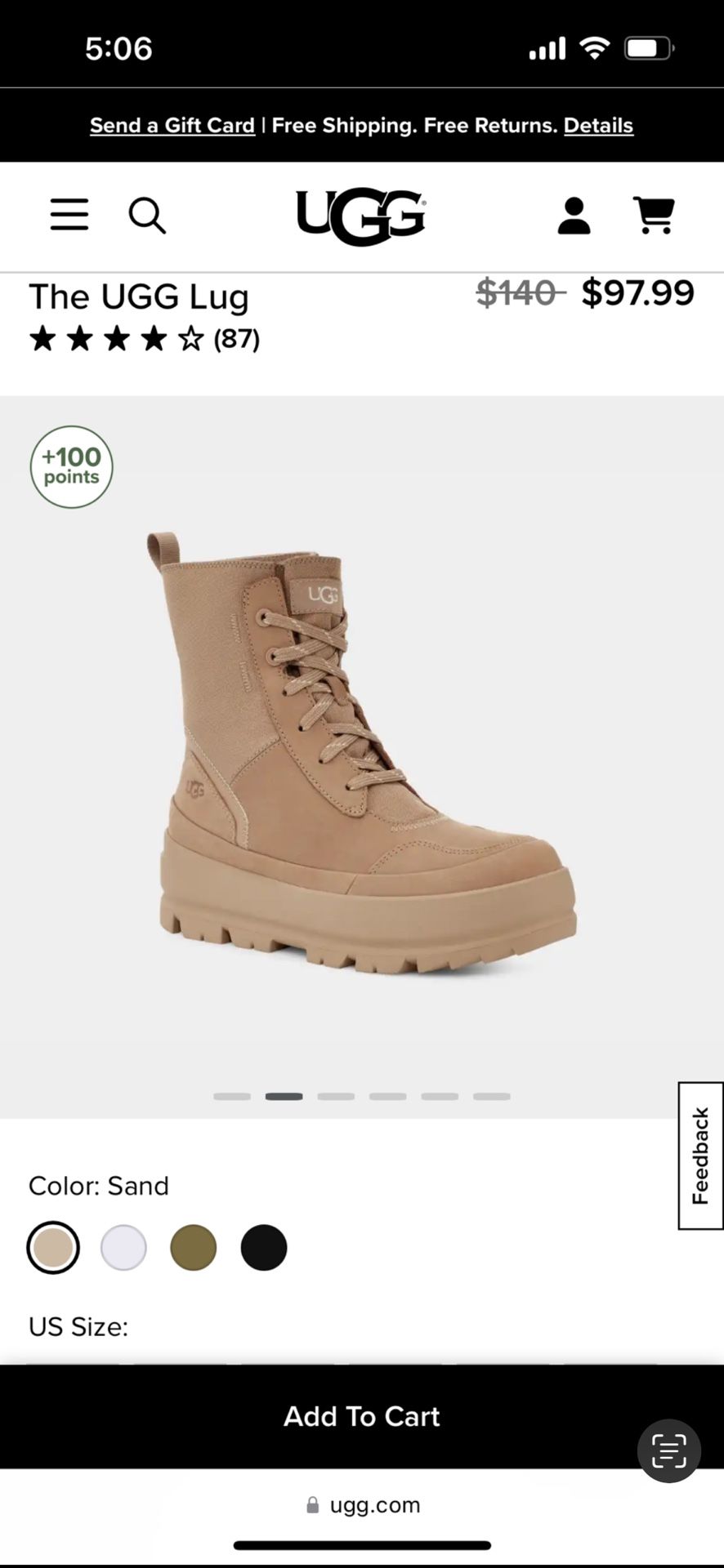 UGG WATERPROOF Combat Boots Women’s 8