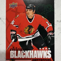25/26 2025 UD CHICAGO BLACKHAWKS CENTENNIAL Ed Olczyk Green border