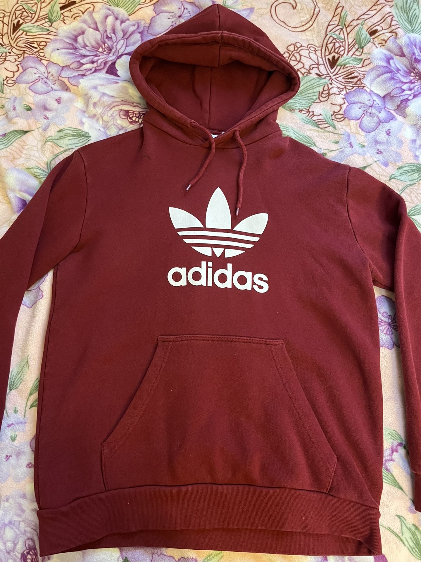 Adidas Original Big Logo Maroon Hoodie