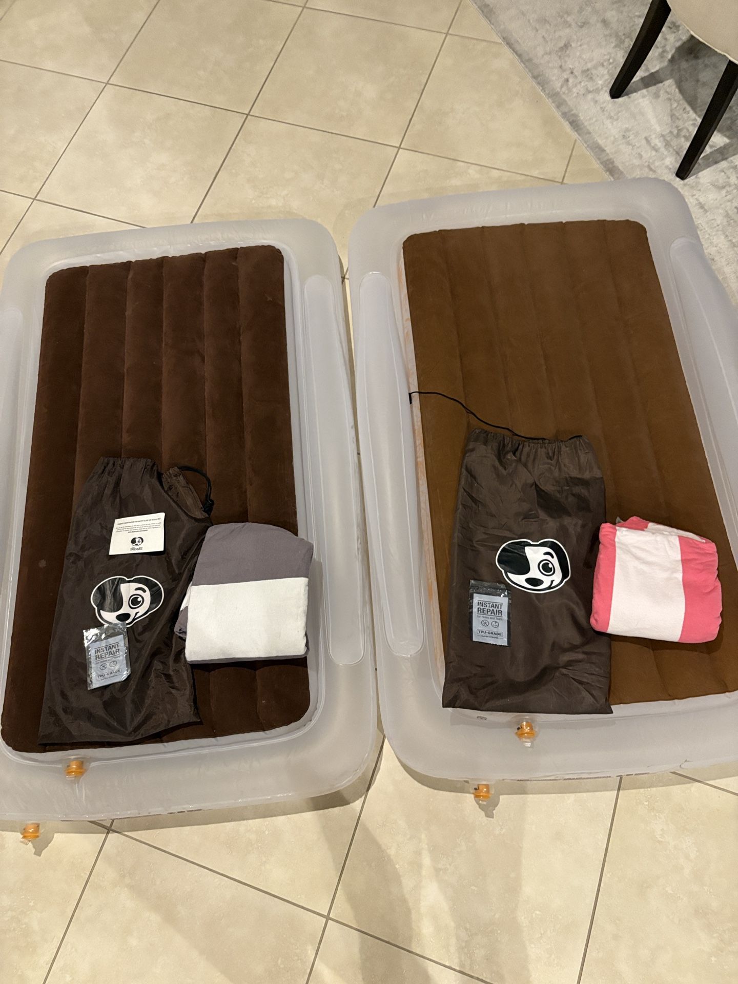 Toddler Inflatable Mattresses With Bumpers -2qty
