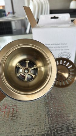Delta sink flange champagne gold