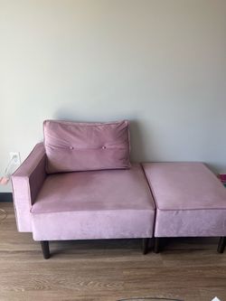 Pink sofa chair