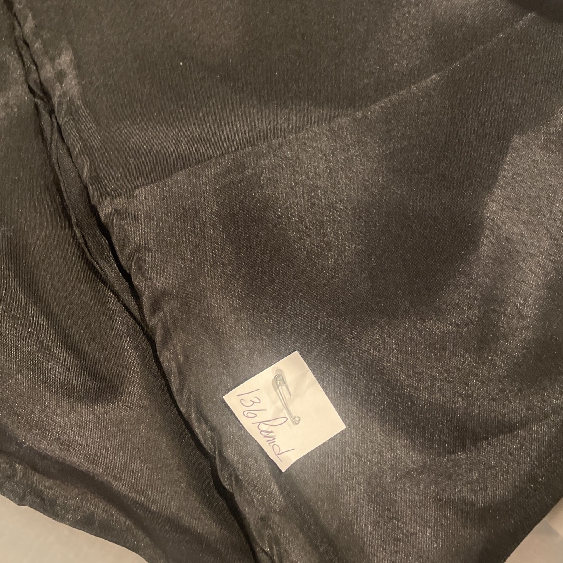 Black 136” Tablecloth 