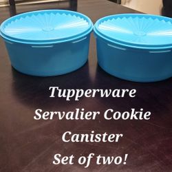 Tupperware Servalier Cookie Canister Set Of 2!
