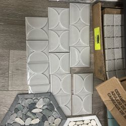 4” X 4” 3 Dimensional Tile Gray I Have 3000 Sq Ft $.50/sq Ft