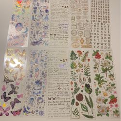 10 Holographic Sticker Sheets For Scrapbooking 