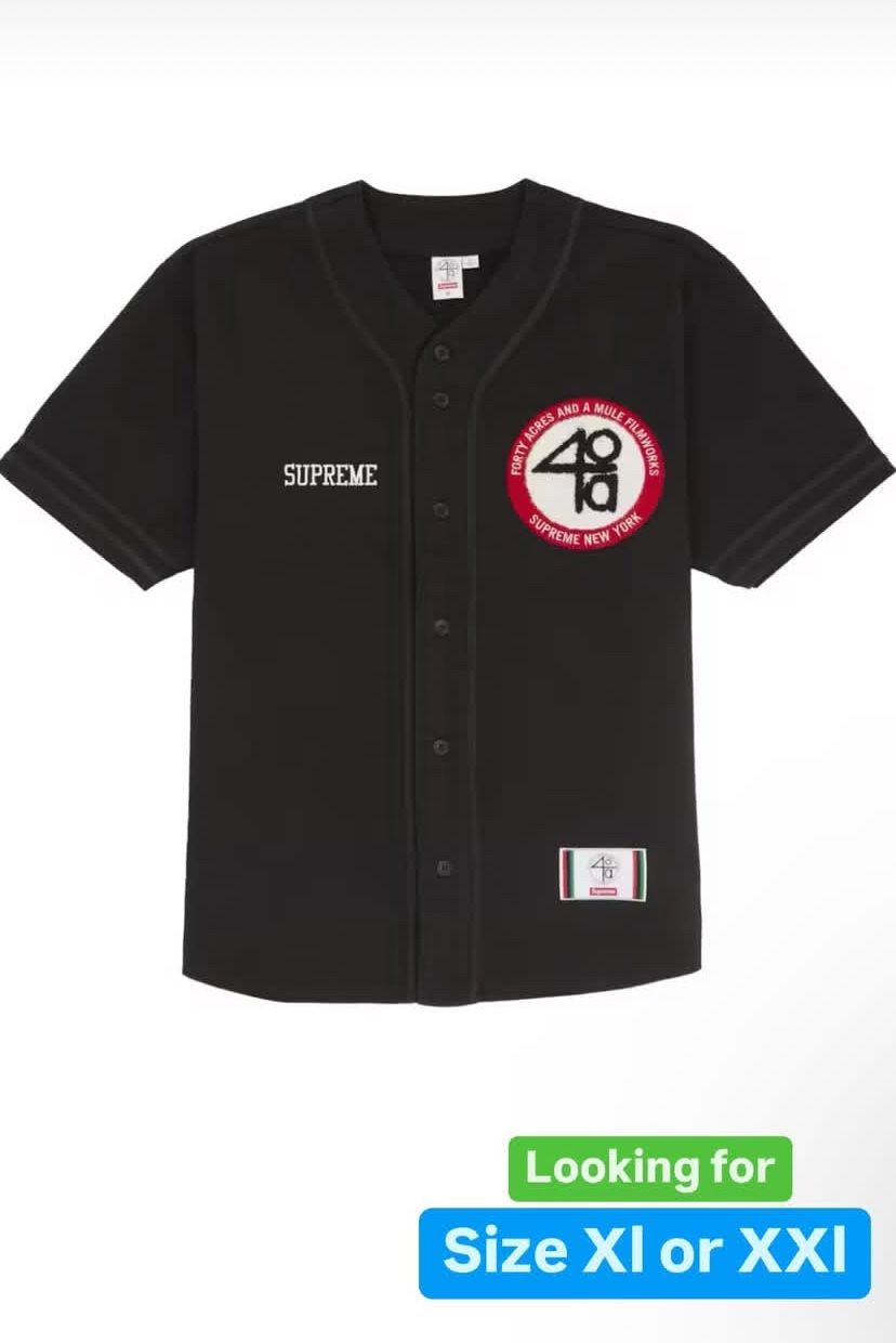 Supreme/40 Acres/Spike Lee Black Baseball