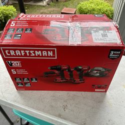 Craftsman V20 5-Tool Power Tool Combo Kit With Carrying Bag (2 batteries and charger)