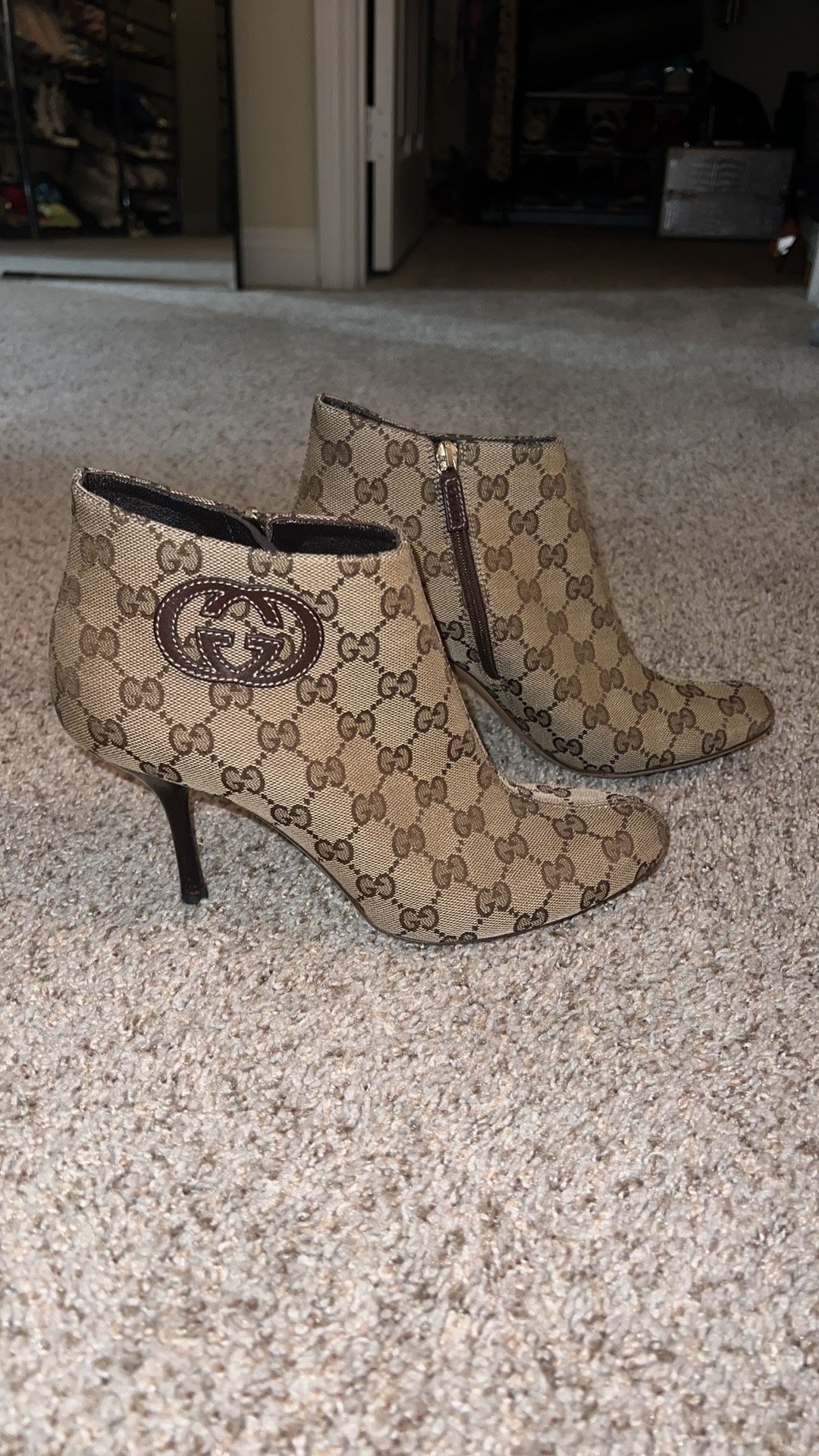 Gucci GG Monogram Ankle Boots