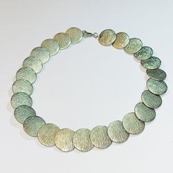 Vintage Textured Discs Choker Brutalist by Lia Sophia 