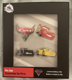 Disney Cars Pin Set LE 750 Limited Edition Lightning McQueen Stone Ramirez RARE