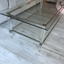 Glass coffee table