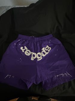 Sp5der Purple Shorts