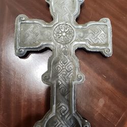 Large Celtic Stone Wall Cross - Irish Decor