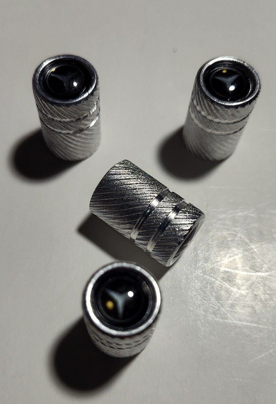 Set Of 4 New Wheel Tire Caps Air Valve Stem Cover For Mercedes Benz
