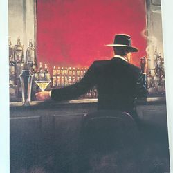 "Cigar Bar" Canvas Print by Brent Lynch 24x32