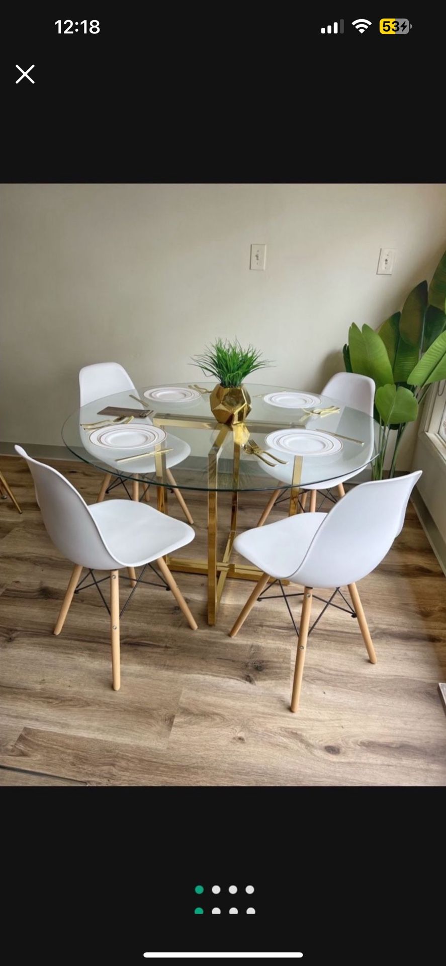 Neutral Round Dining Table Set 
