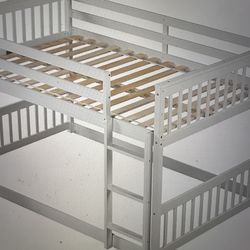 White Bunk Bed Full Size 