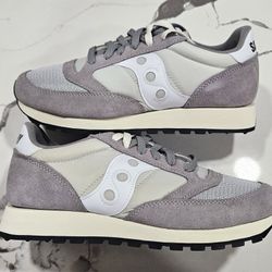 Saucony Jazz Original Vintage White Grey Size 9 US Men's Running Casual